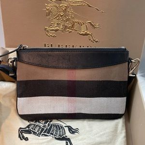 Burberry clutch with shoulder strap! Gently used